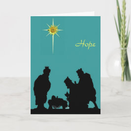 Festividades Cartão de Natal da esperança dos Magi