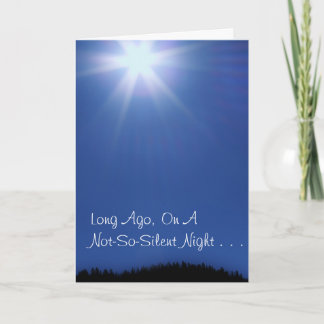 Festividades Cartão de Natal da estrela azul, w/Scripture