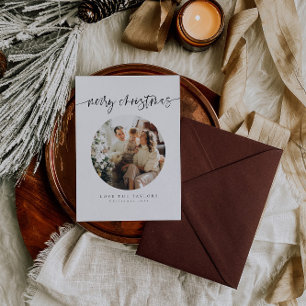 Festividades Cartão de Natal da Família Calliografia