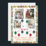 Festividades Cartão de Natal da Família Collage de 4 Fotografia<br><div class="desc">Gostaria de saber como fazer este Natal especial para os seus entes queridos? Nosso Cartão de Natal da Família Verde Florestal é a resposta! Este cartão de colagem digital de férias combina elegância moderna com um toque de fã-bô. O roteiro manuscrito de tendências adiciona um toque pessoal, fazer a escolha...</div>