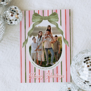 Festividades Cartão de Natal da Família com Arco em Aquarela