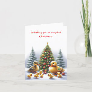 Festividades Cartão de Natal da Família Duck