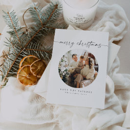 Festividades Cartão de Natal da Família Elegante Calliografia