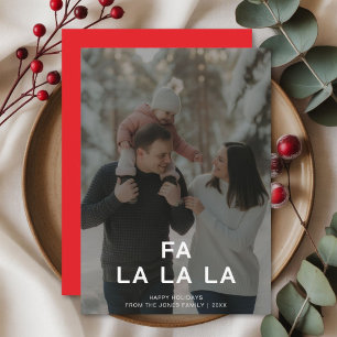 Festividades Cartão de Natal da Família Fa La La Classic