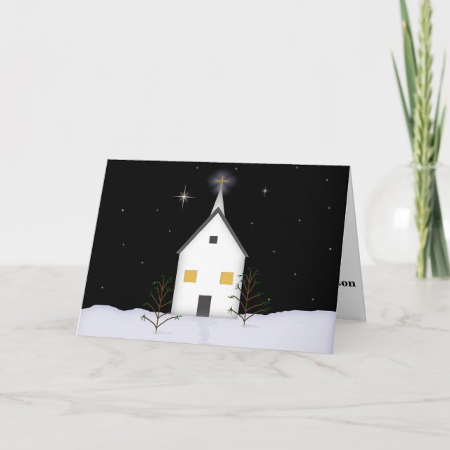 Festividades Cartão de Natal da Igreja de Baixa Visão (Frente)