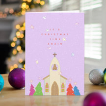 Cartão de Natal da Igreja do Tempo de Natal