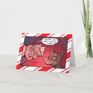 Festividades Cartão de Natal da iluminação do humor de Papai