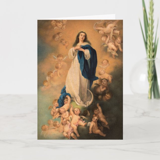 Festividades Cartão de Natal da Mãe Mary (Frente)