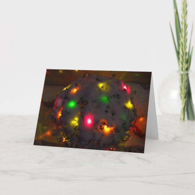Festividades Cartão de Natal da neve e das luzes (Frente)