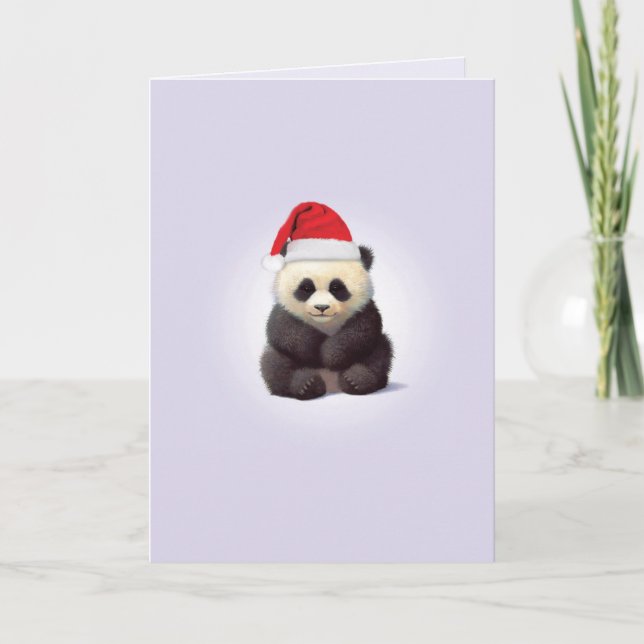 Festividades Cartão de Natal da panda dos bebês do jardim (Frente)