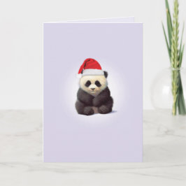 Festividades Cartão de Natal da panda dos bebês do jardim