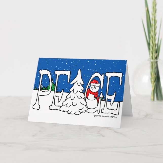 Festividades Cartão de Natal da paz (Frente)