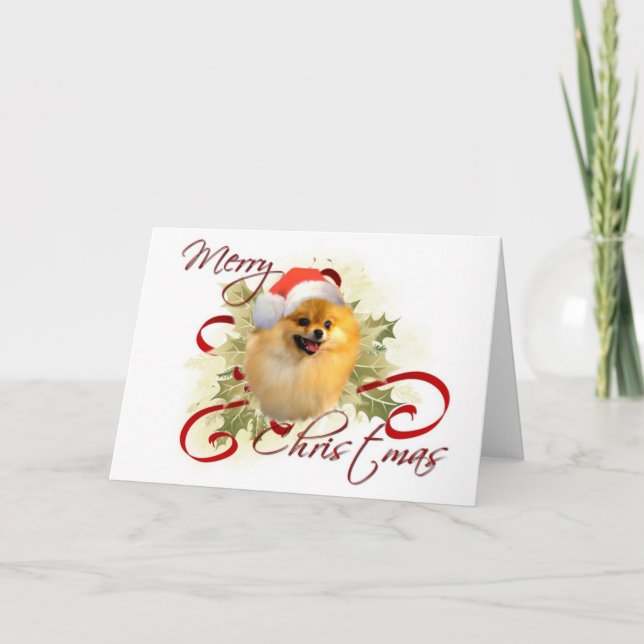 Festividades Cartão de Natal da Pomerânia (Frente)