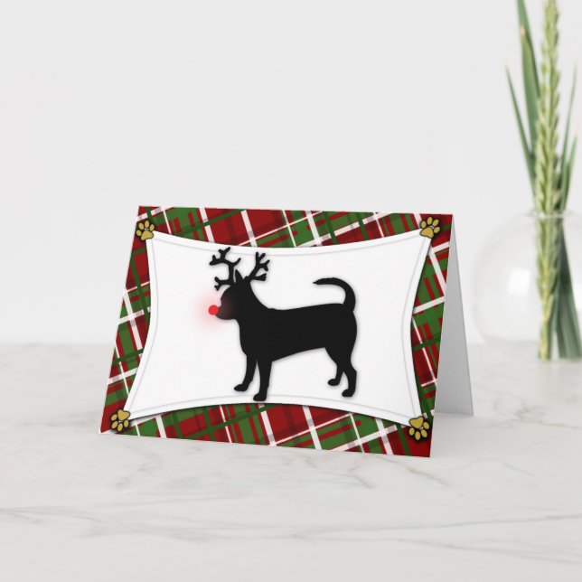 Festividades Cartão de Natal da rena da chihuahua (Frente)