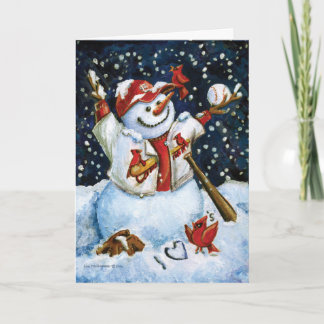 Festividades Cartão de Natal da série do basebol