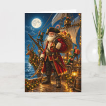 Cartão de Natal da Viagem ao Luar do Papai Noel Pi