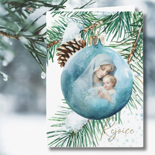 Festividades Cartão de Natal da Virgem Maria e Menino Jesus, Re