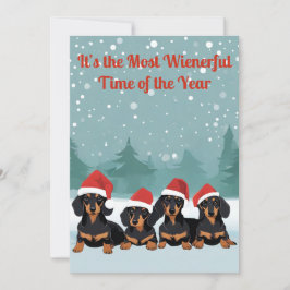 Festividades Cartão de Natal Dachshund