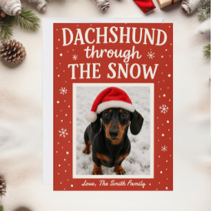 Festividades Cartão de Natal Dachshund para Cães
