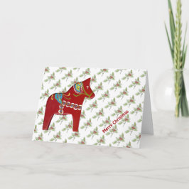 Festividades Cartão de Natal Dala Horse