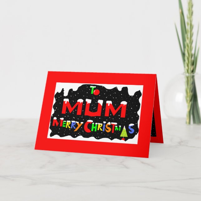 Festividades Cartão de Natal das mães (Frente)