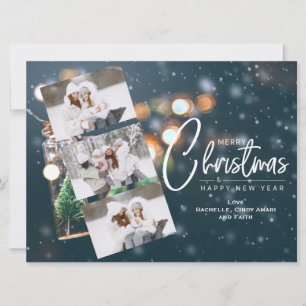 Festividades Cartão de Natal de 3 Fotos