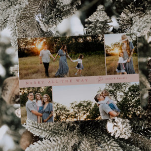 Festividades Cartão de Natal de 4 fotos, feliz até o fim