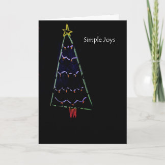 Festividades Cartão de Natal de Alegria Simples