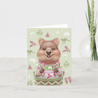 Festividades Cartão de Natal de Animal Bonito - Quokka