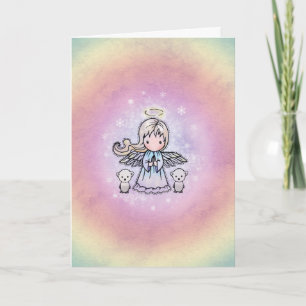 Festividades Cartão de Natal de Anjo Polar Brancos Brancos Bran