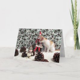 Festividades Cartão de Natal de Annie's Elfin (Cat / Kitten)