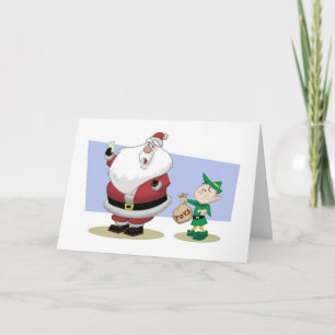 Festividades Cartão de Natal de Ano Mau para papais noeis