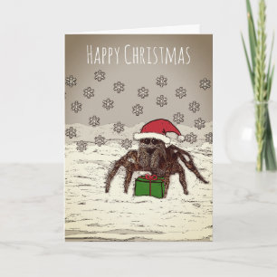 Festividades Cartão de Natal De Aranha Feliz Com Nome Personali