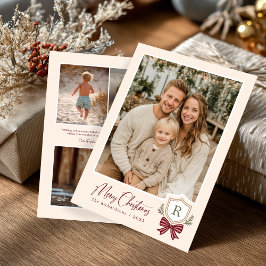 Festividades Cartão de Natal de Arco de repouso monograma