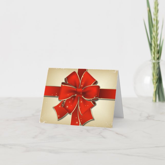 Festividades Cartão de Natal de Arco Vermelho (Frente)