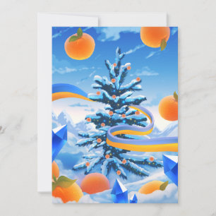 Festividades Cartão de Natal de árvore de Natal de inverno Ucrâ