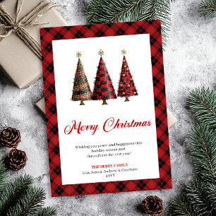 Festividades Cartão de Natal de árvore de Natal leopardo modern