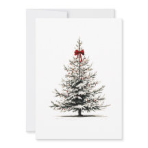 Cartão de Natal de Árvore de Natal Minimalista Ele