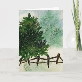 Festividades Cartão de Natal de Árvore Neve