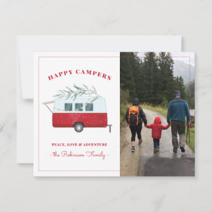 Festividades Cartão de Natal de Aventura no Camper Vermelho Ret
