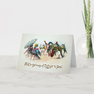 Festividades Cartão de Natal de Aves Vitorianas