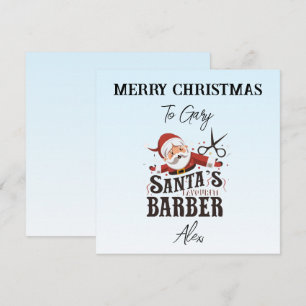 Festividades Cartão de Natal de Barber Personalizado