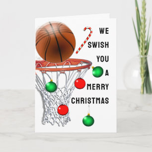 Festividades Cartão de Natal de Basquete