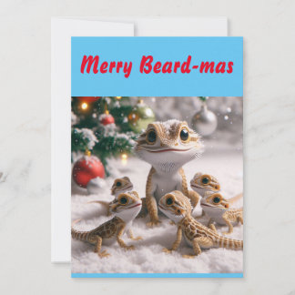 Festividades Cartão de Natal de Beard feliz-mas