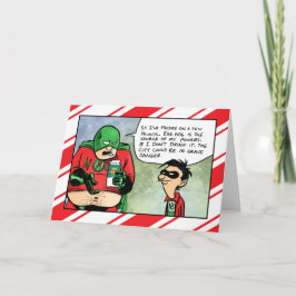 Festividades Cartão de Natal de bebendo Nog-Man