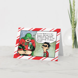 Festividades Cartão de Natal de bebendo Nog-Man