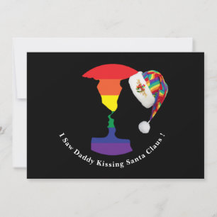 Festividades Cartão de Natal de Beijo Gay