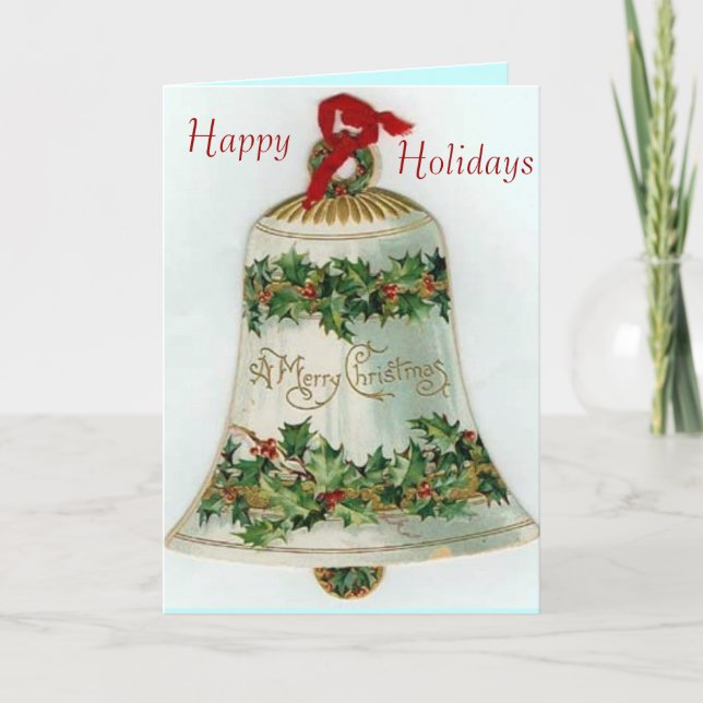 Festividades Cartão de Natal de Bell do Victorian (Frente)