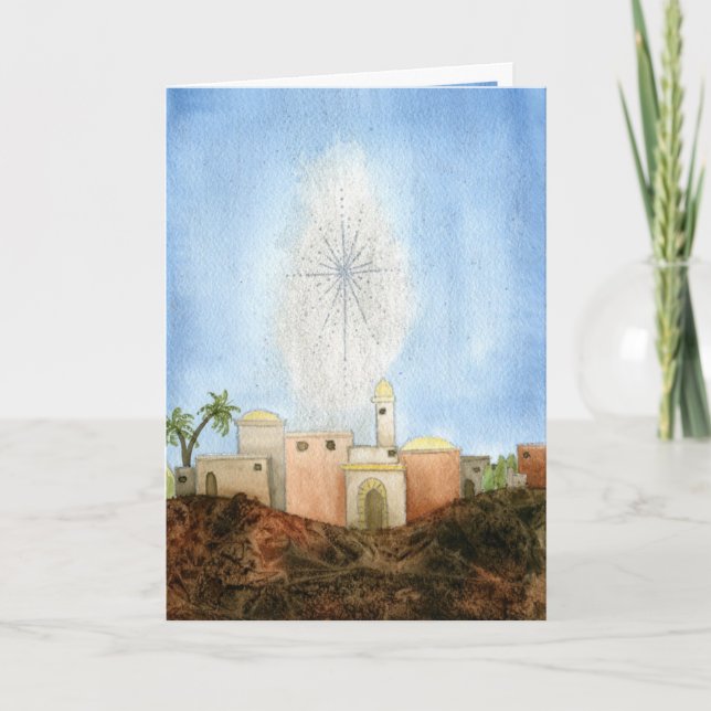 Festividades Cartão de Natal de Bethlehem (Frente)