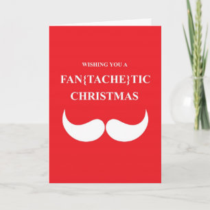 Festividades Cartão de Natal de bigode